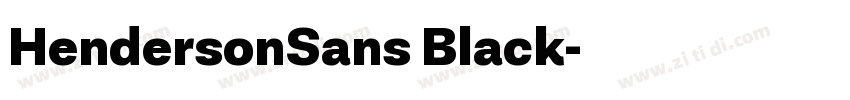 HendersonSans Black字体转换